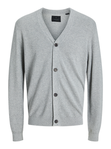 Jack & Jones Knitted cardigan -Light Grey Melange - 12264256