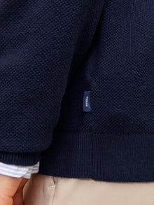 Jack & Jones Plain Knitted cardigan -Maritime Blue - 12264256