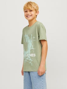 Jack & Jones 3-pack Logotyp T-shirt För pojkar -Desert Sage - 12264264