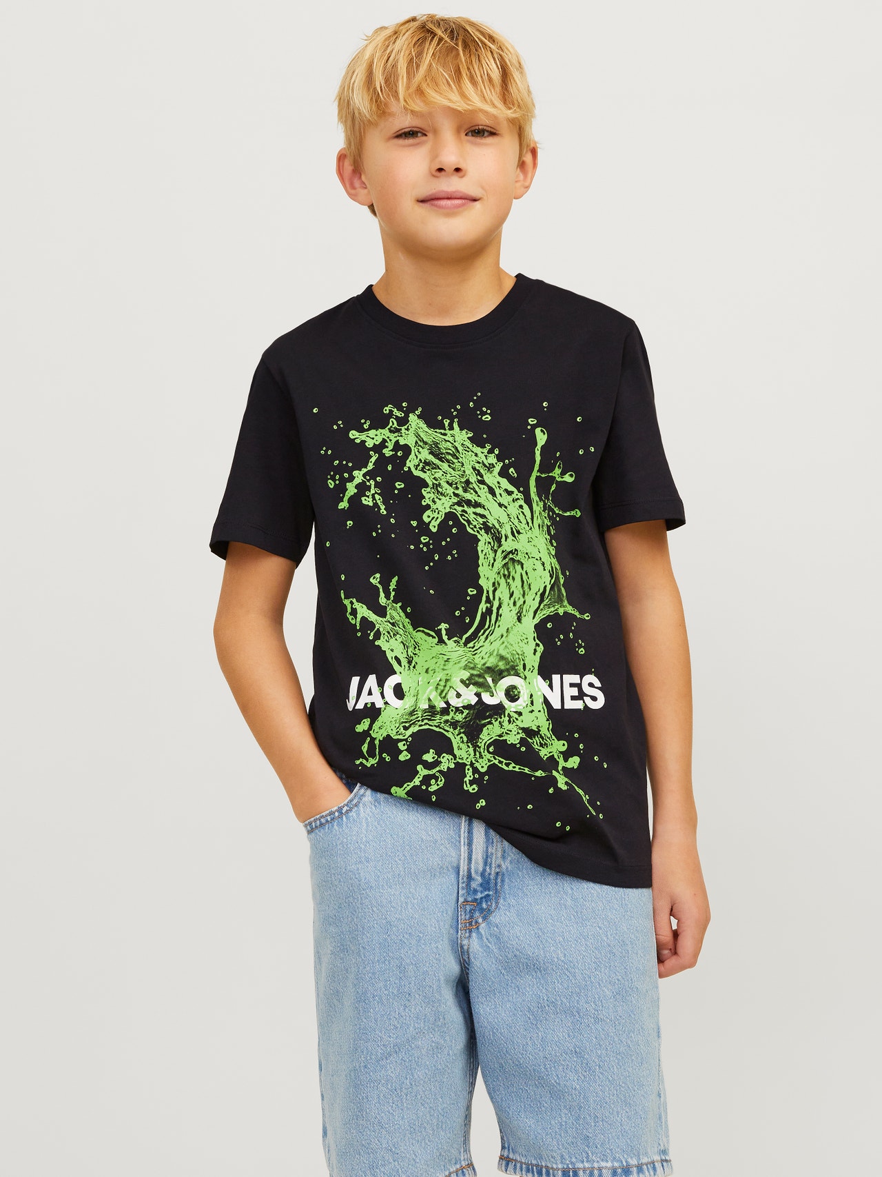 Jack & Jones Pack de 3 T-shirt Logo Pour les garçons -Desert Sage - 12264264