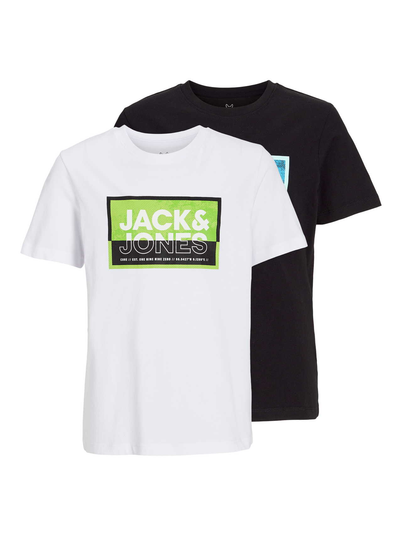 Jack & Jones 2-pack Logo T-shirt For boys -Black - 12264266