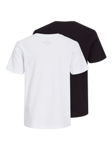 Jack & Jones 2-pakning Logo T-skjorte For gutter -Black - 12264266