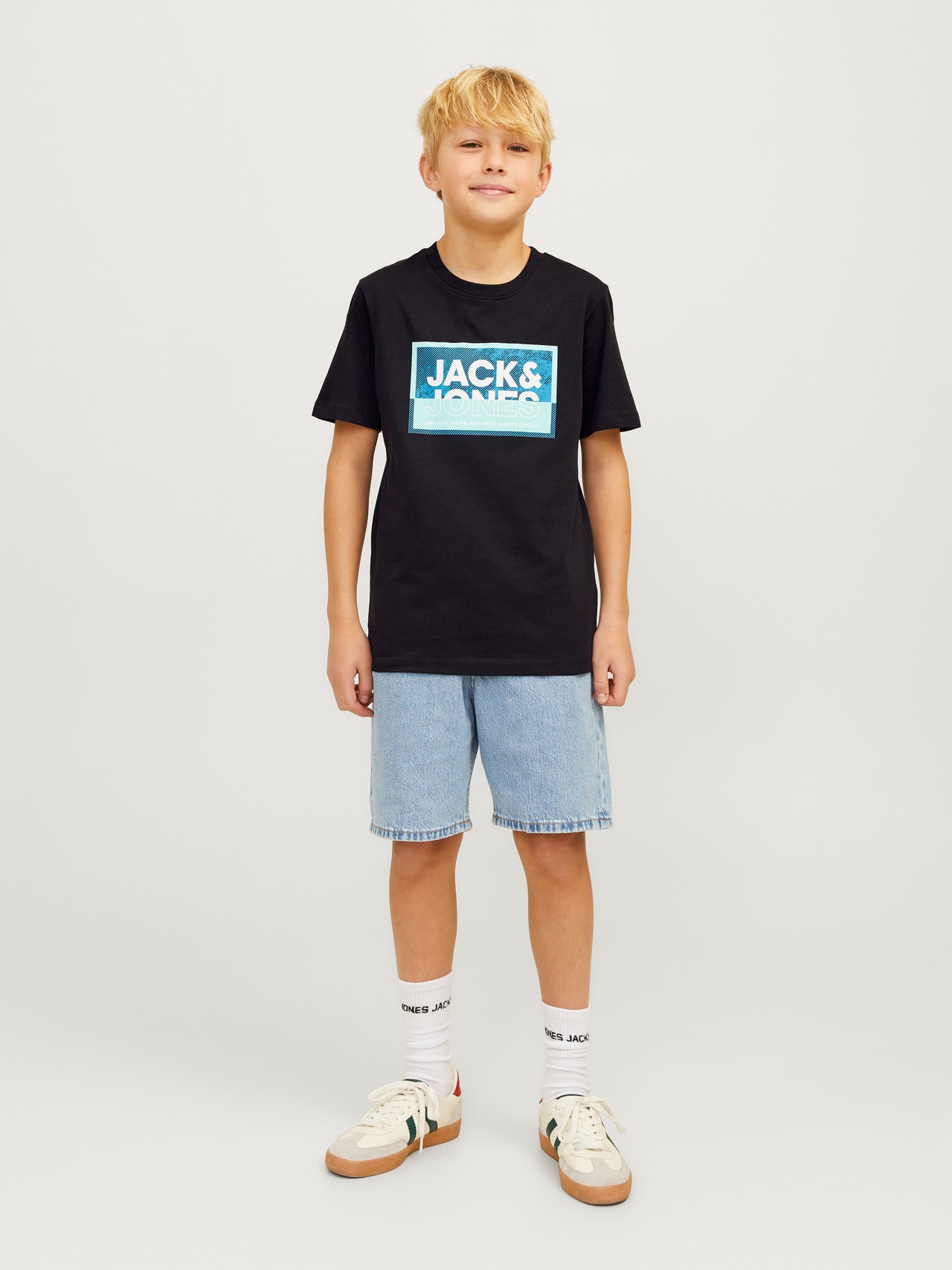 Jack & Jones Poikien 2-pakkainen Logo T-paita -Black - 12264266