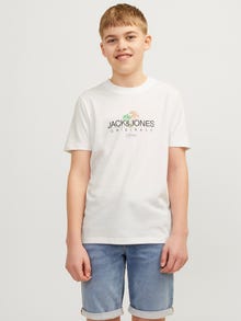 Jack & Jones Poikien 3-pakkainen Logo T-paita -Bright White - 12264269