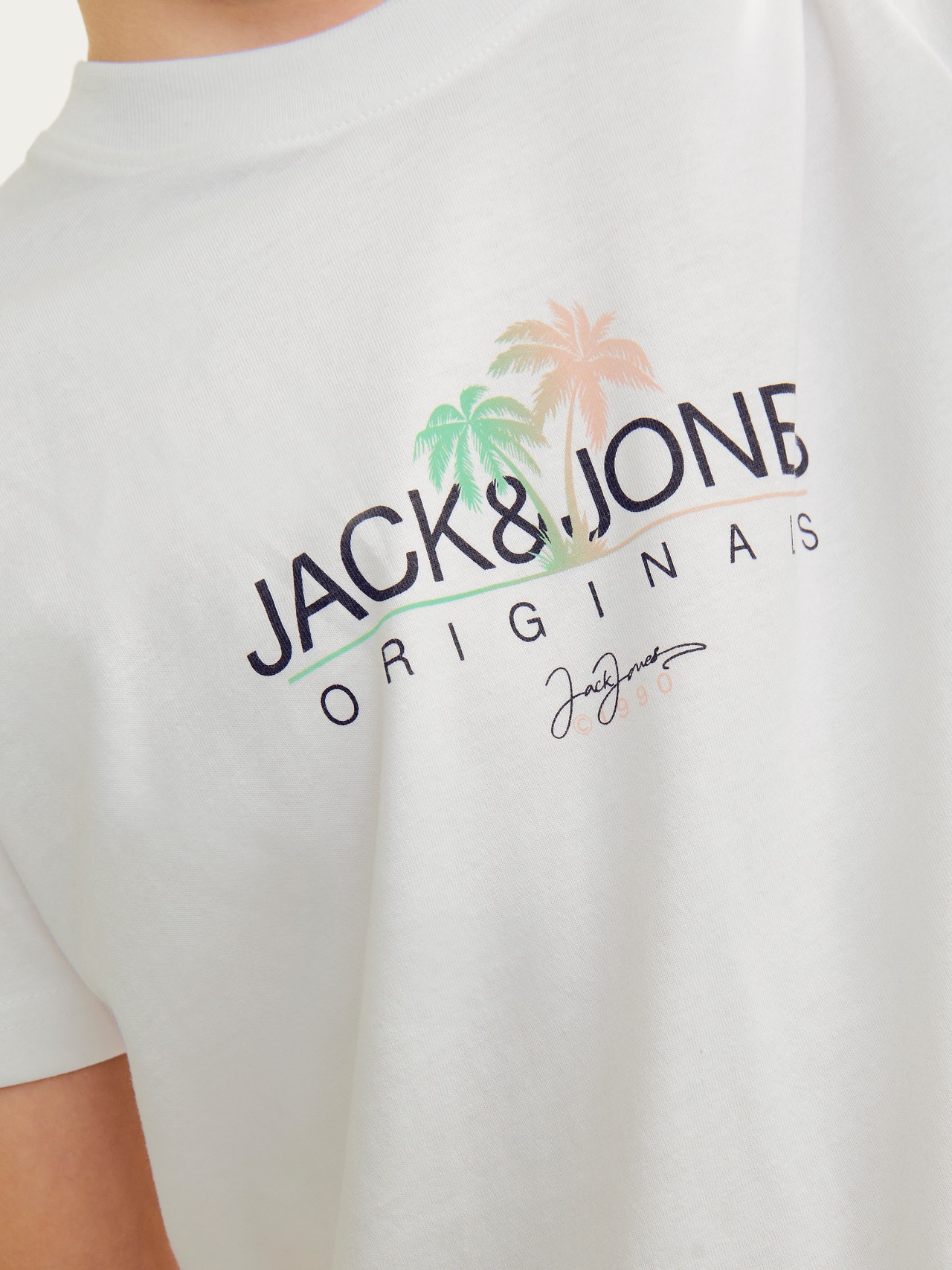 Jack & Jones 3er-pack Logo T-shirt Für jungs -Bright White - 12264269
