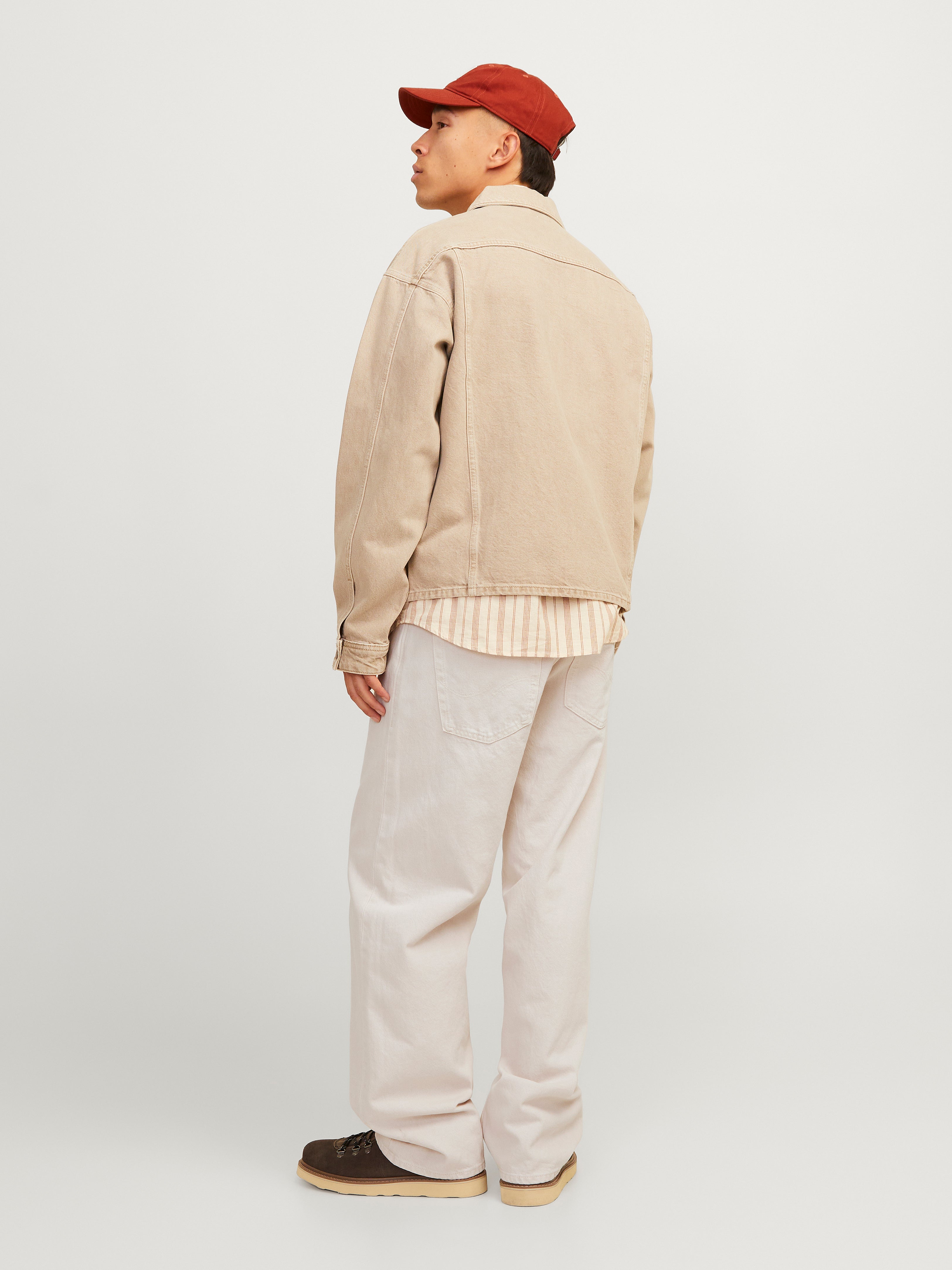 JACK & JONES Baggy Fit Jeans - Lockere Herrenjeans Mit Used-Look Aus Recycelter Baumwolle