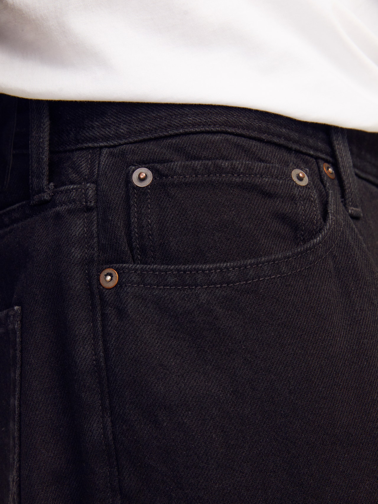 Jack & Jones JJIALEX JJORIGINAL BLACK OD RINSED BSO Baggy fit jeans -Black Denim - 12264545