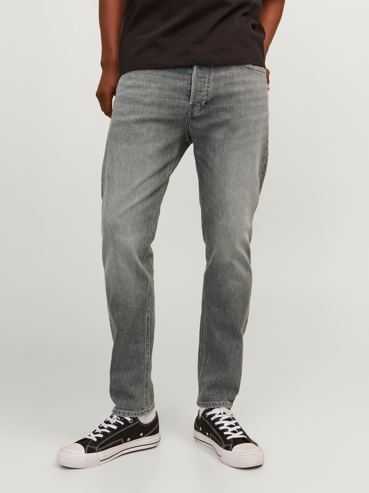 Jack & Jones JJIERIK JJCOOPER SBD 512 W/O BREAKS Jeansy o Krój tapered -Grey Denim - 12264557