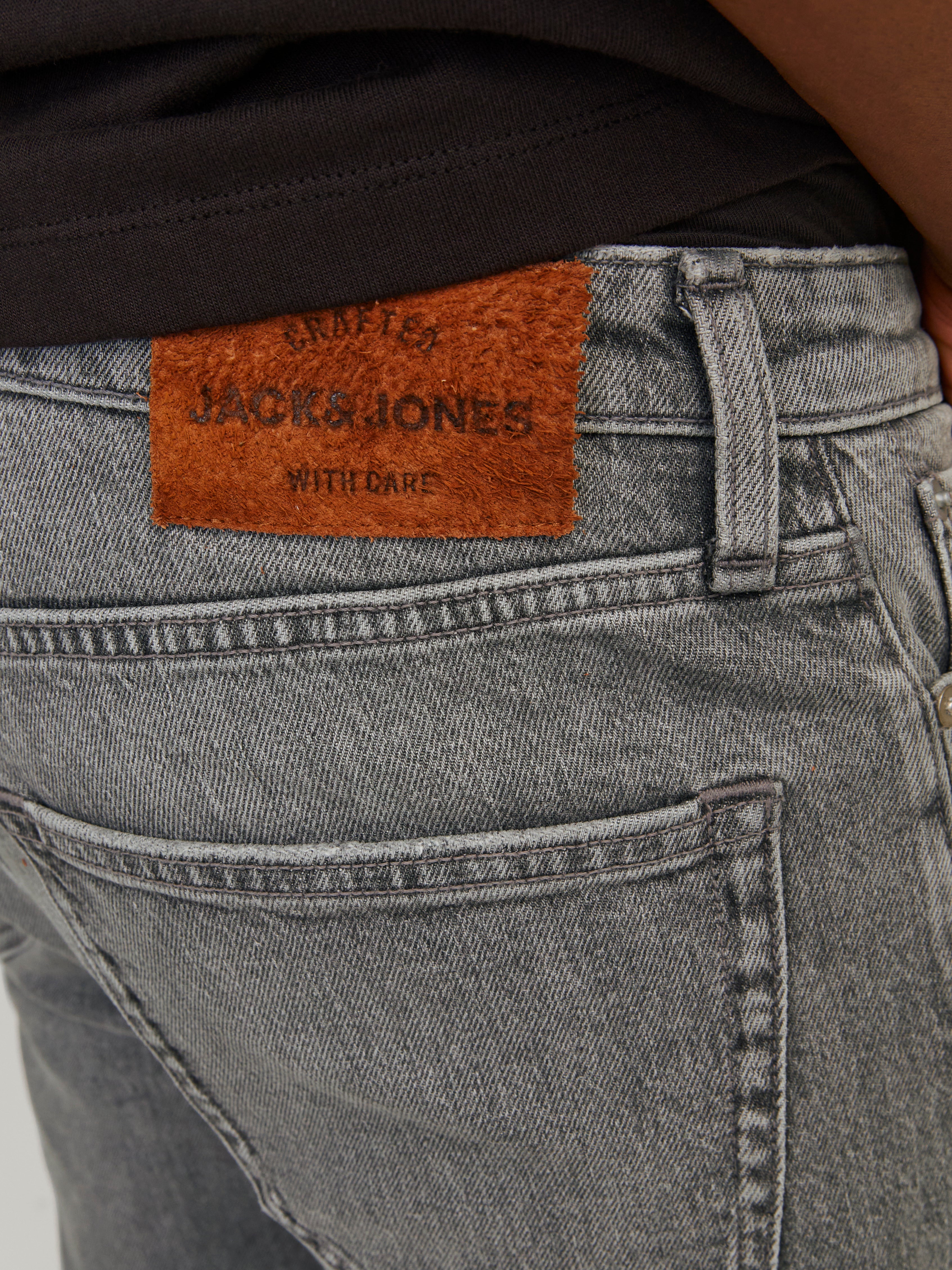 Jack & Jones JJIERIK JJCOOPER SBD 512 W/O BREAKS Jeansy o Krój tapered -Grey Denim - 12264557