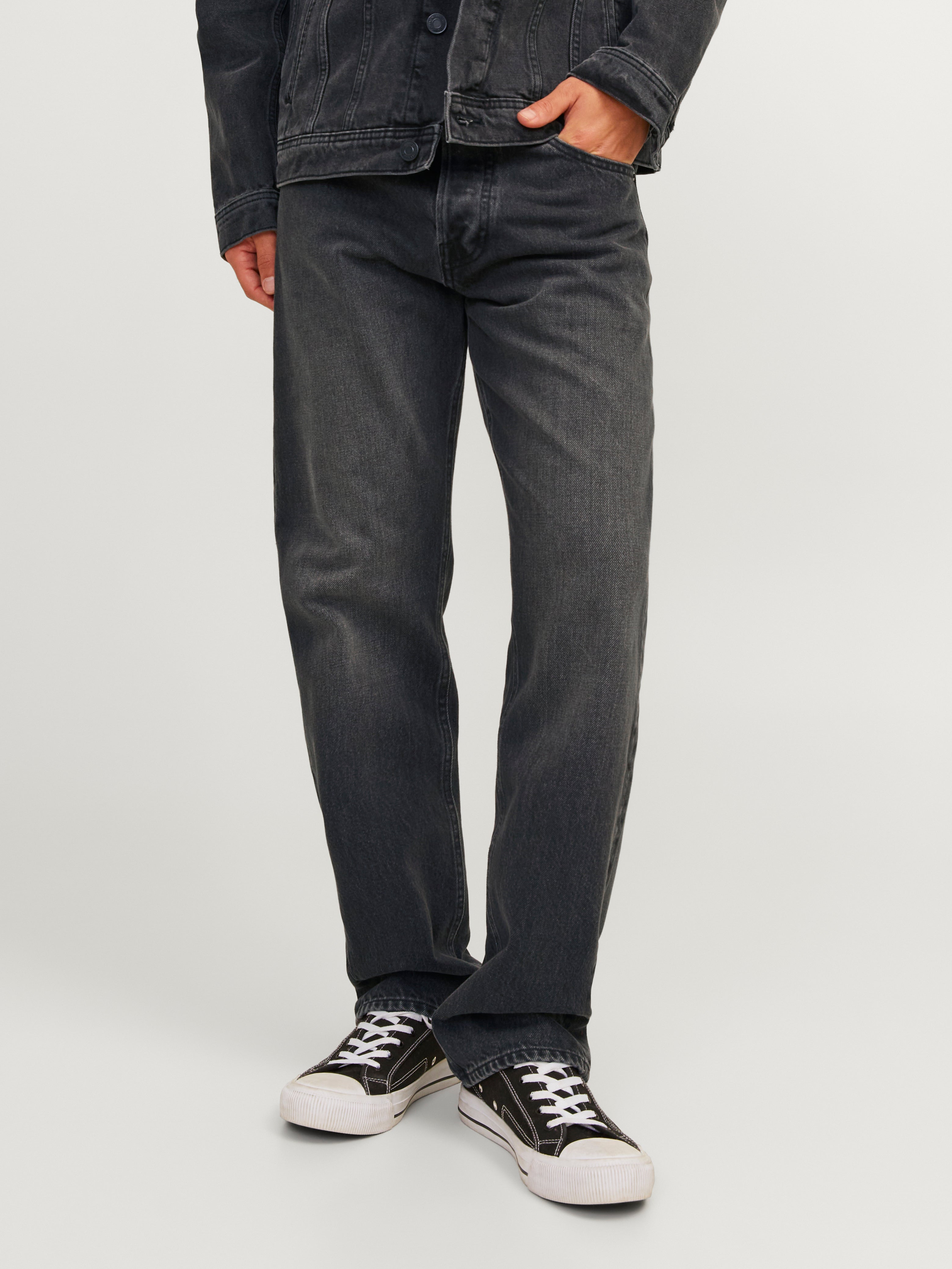 Jjichris Jjcooper Black Bso Relaxed Fit Jeans