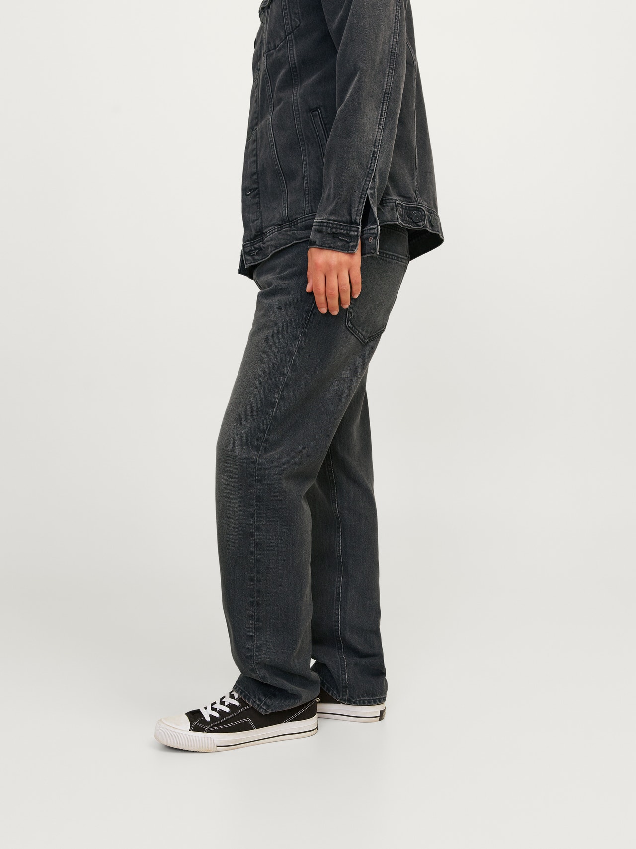 Jack & Jones JJICHRIS JJCOOPER BLACK BSO Jeans relaxed fit -Black Denim - 12264559