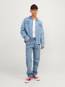 Jack & Jones JJICHRIS JJCOOPER SBD 350 Laisvo kirpimo džinsai -Blue Denim - 12264561