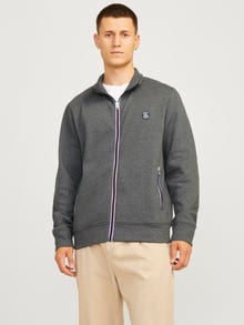 Jack & Jones Zip Sweatshirt -Dark Grey Melange - 12264578