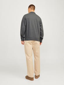 Jack & Jones Zip Sweatshirt -Dark Grey Melange - 12264578