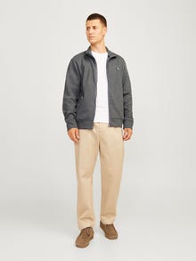 Jack & Jones Zip Sweatshirt -Dark Grey Melange - 12264578