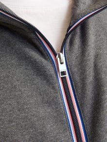 Jack & Jones Zip Sweatshirt -Dark Grey Melange - 12264578