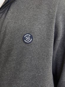 Jack & Jones Zip Sweatshirt -Dark Grey Melange - 12264578