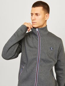 Jack & Jones Zip Sweatshirt -Dark Grey Melange - 12264578