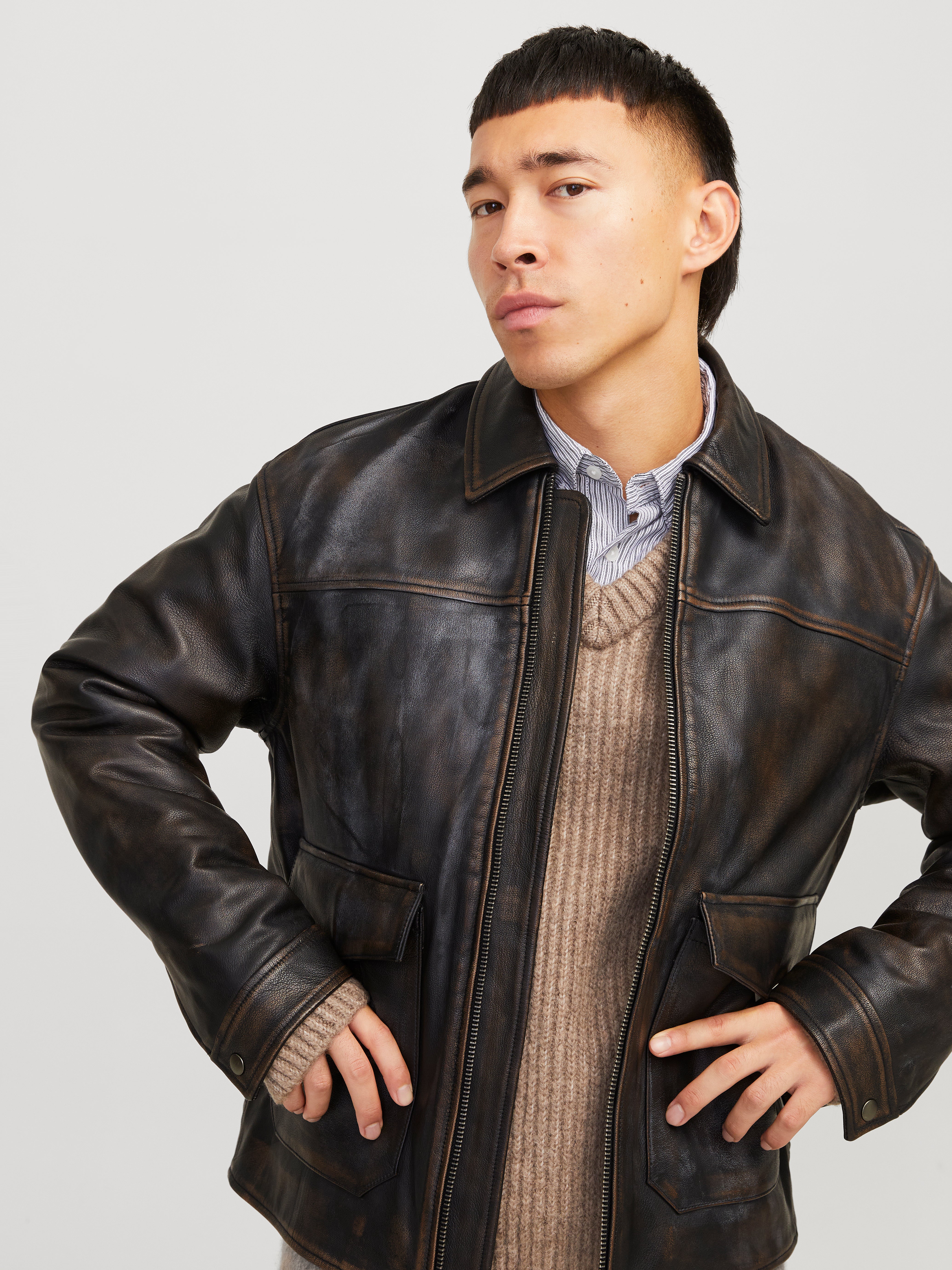 OZONEE Leren herenjas, kunstleren jas, kleurvarianten, jas, bikerjack, overgangsjas, herenjas, leer, echt leren jas, echt leer, suède, biker JS/11Z8014Z, Zwart_OZONEE-JS/11Z8014Z, XL OZONEE Leren herenjas, kunstleren jas, kleurvarianten, jas, bikerjack, overgangsjas, herenjas, leer, echt leren jas, echt leer, suède, biker JS/11Z8014Z, Zwart_OZONEE-JS/11Z8014Z, XL