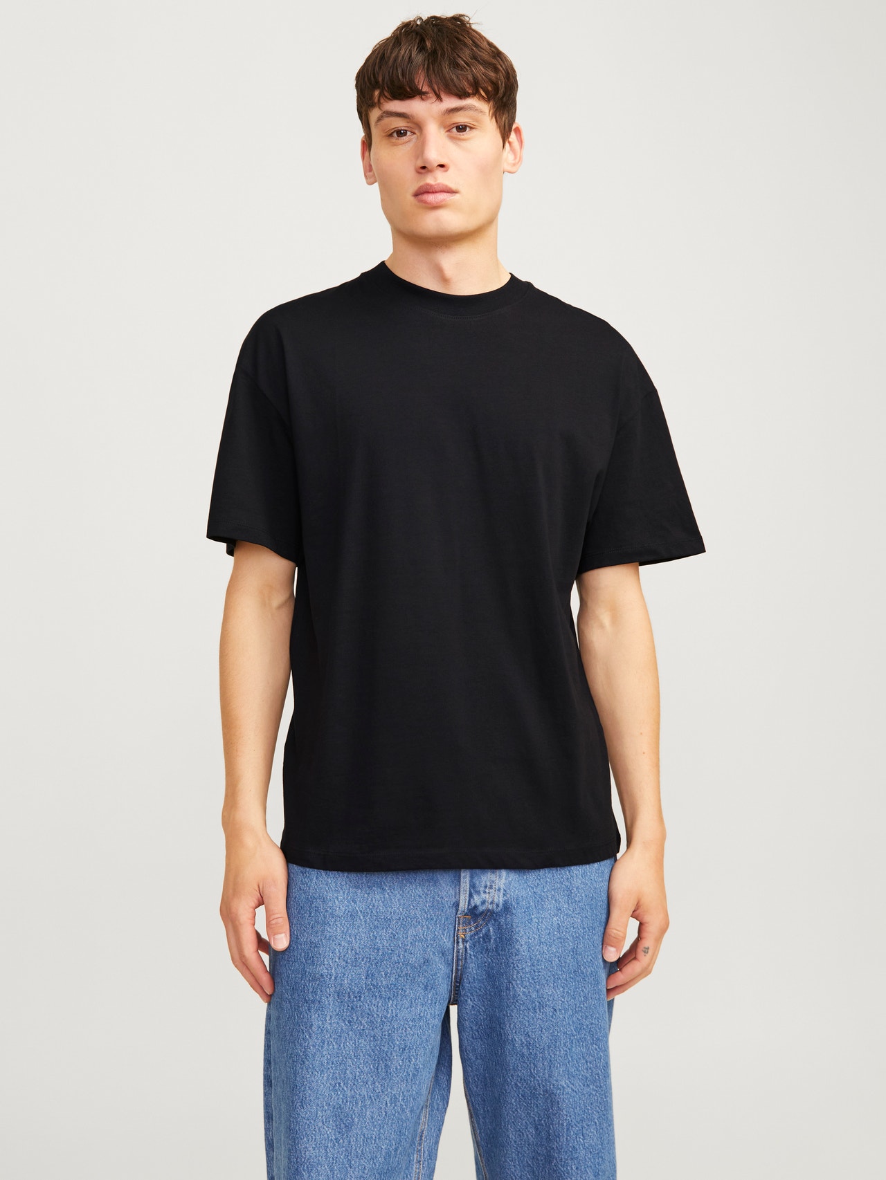 Jack & Jones 2-pack Plain Round Neck T-shirt -Black - 12264845