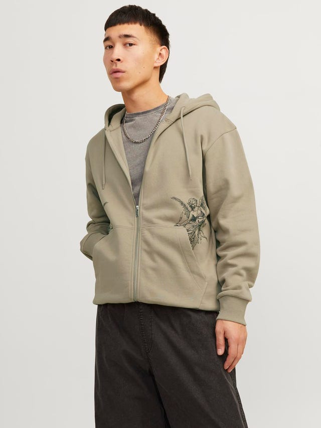 Jack & Jones Sima Cipzáras Kapucnis Pulóver - 12264901