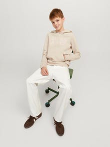 Jack & Jones JJICHRIS JJORIGINAL MF 475 JNR Relaxed Fit Jeans Junior -Ecru - 12265008