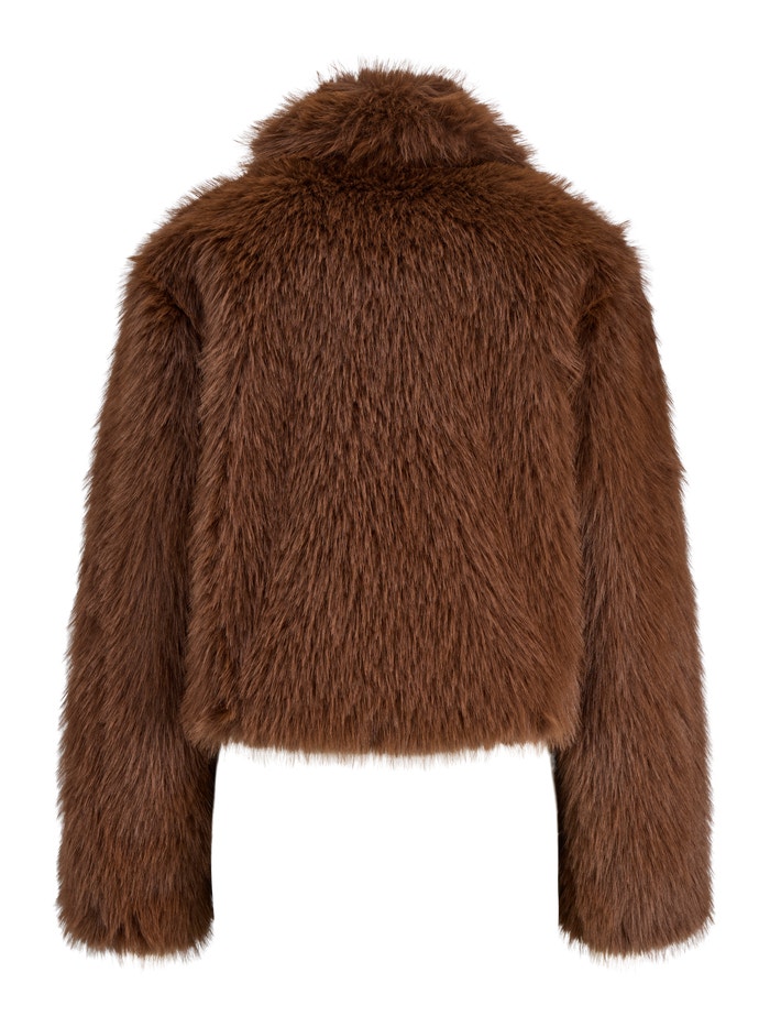 JXTANIA Synthetic fur jacket | Dark Brown | JJXX® JXTANIA Synthetic fur jacket | Dark Brown | JJXX®