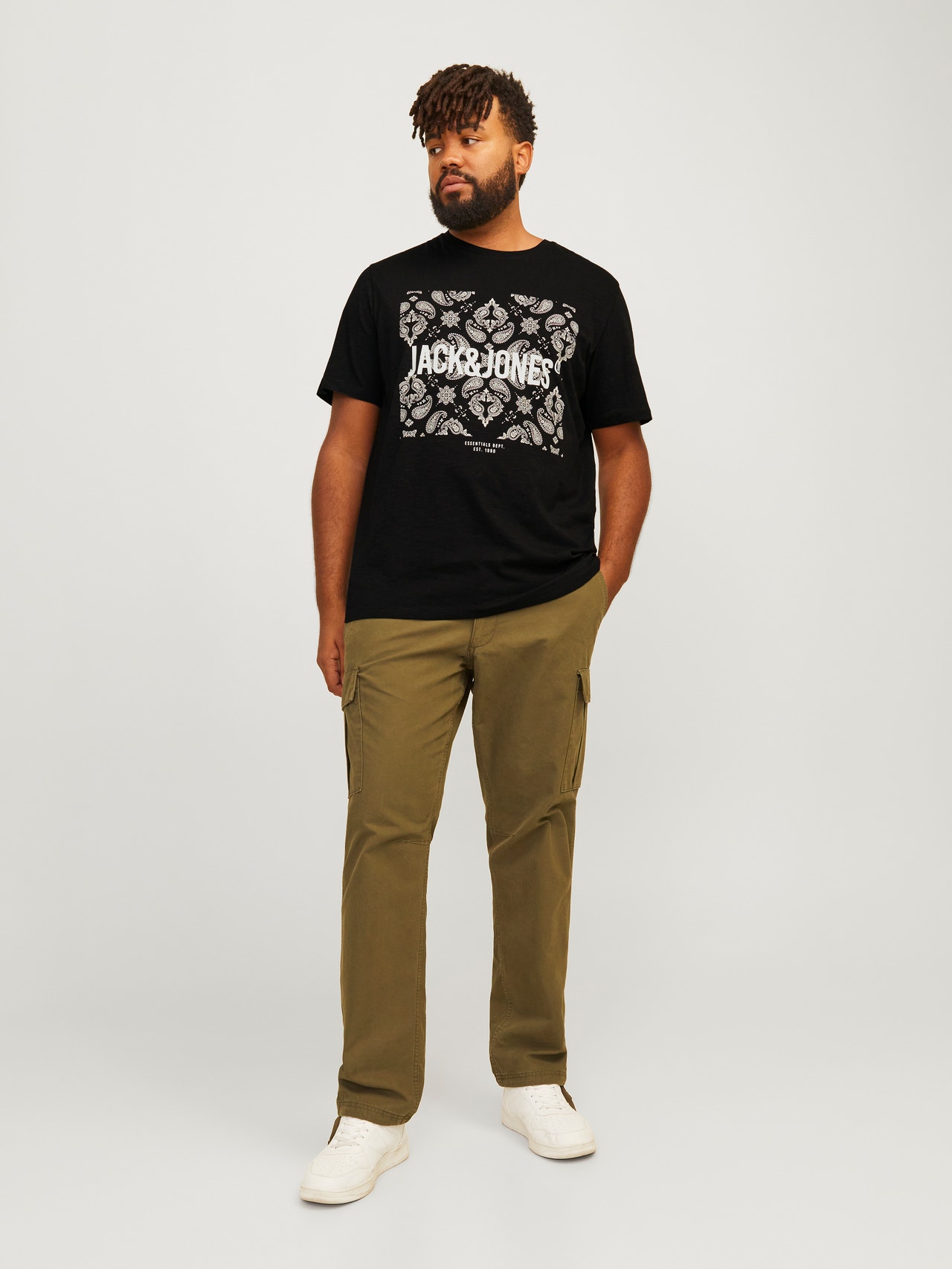 Jack & Jones Plus Size Logo T-shirt -Black - 12265160