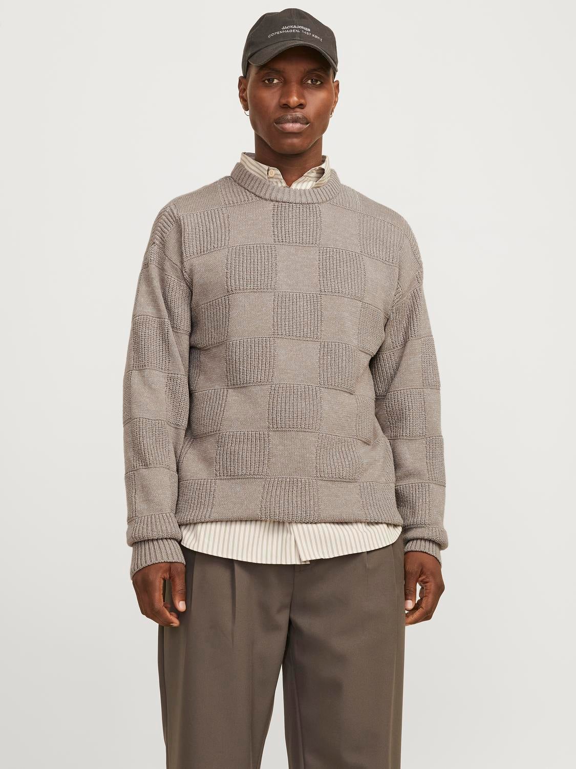 Kariert Strickpullover