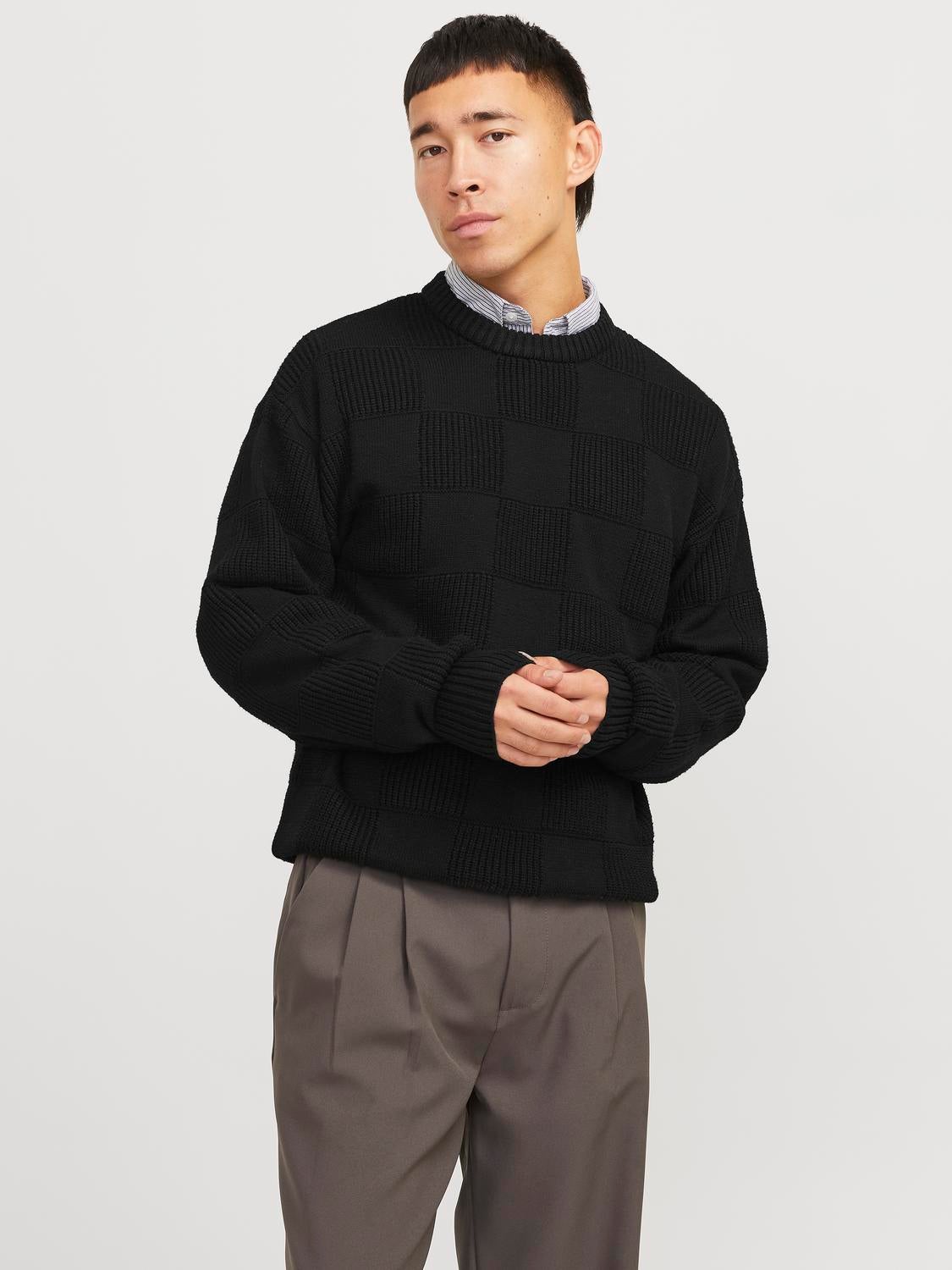 Kariert Strickpullover