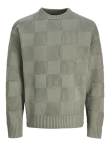 Jack & Jones W kratę Sweter wkładany przez głowę -Agave Green - 12265257