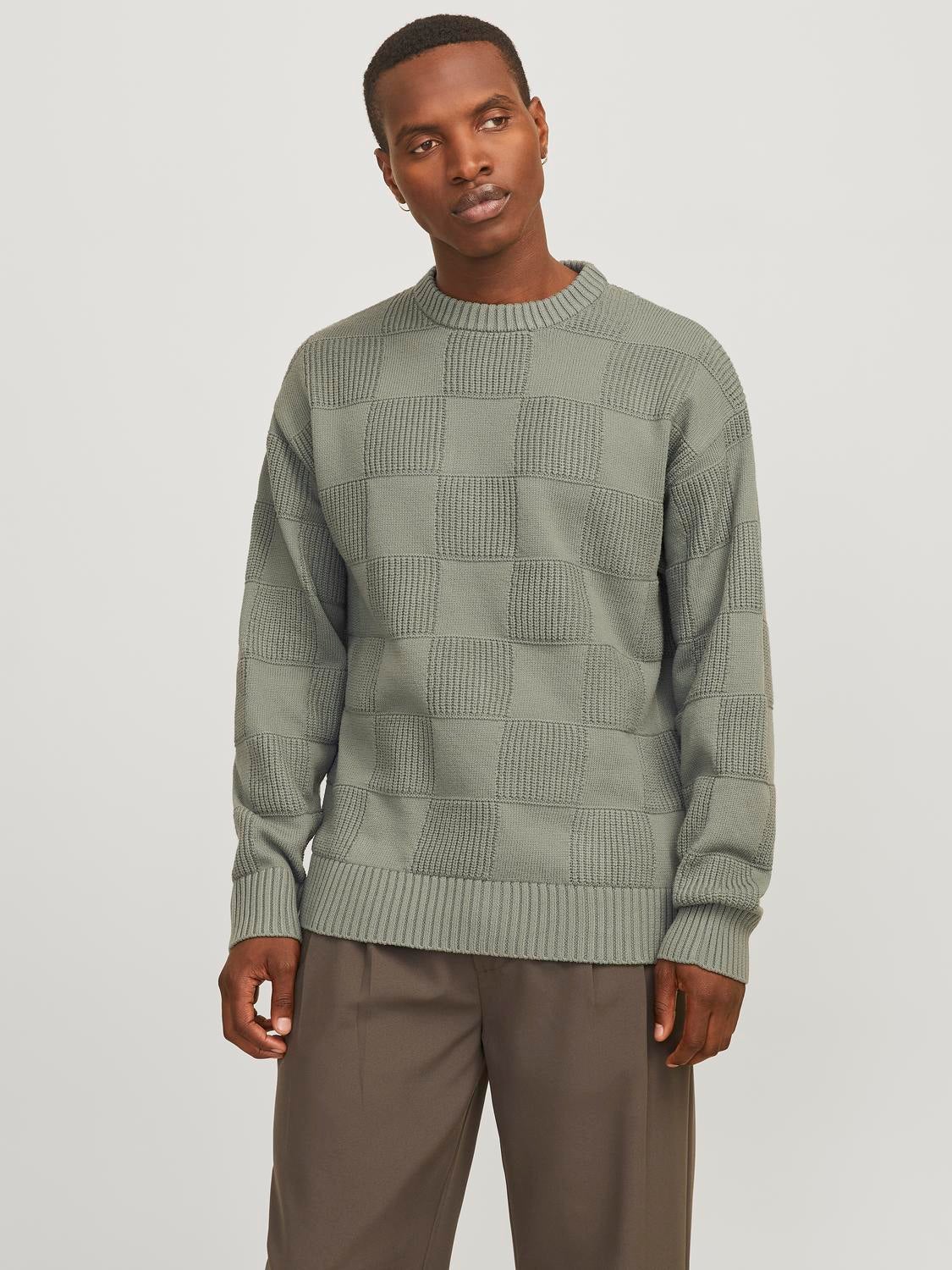 Kariert Strickpullover