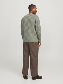 Jack & Jones W kratę Sweter wkładany przez głowę -Agave Green - 12265257