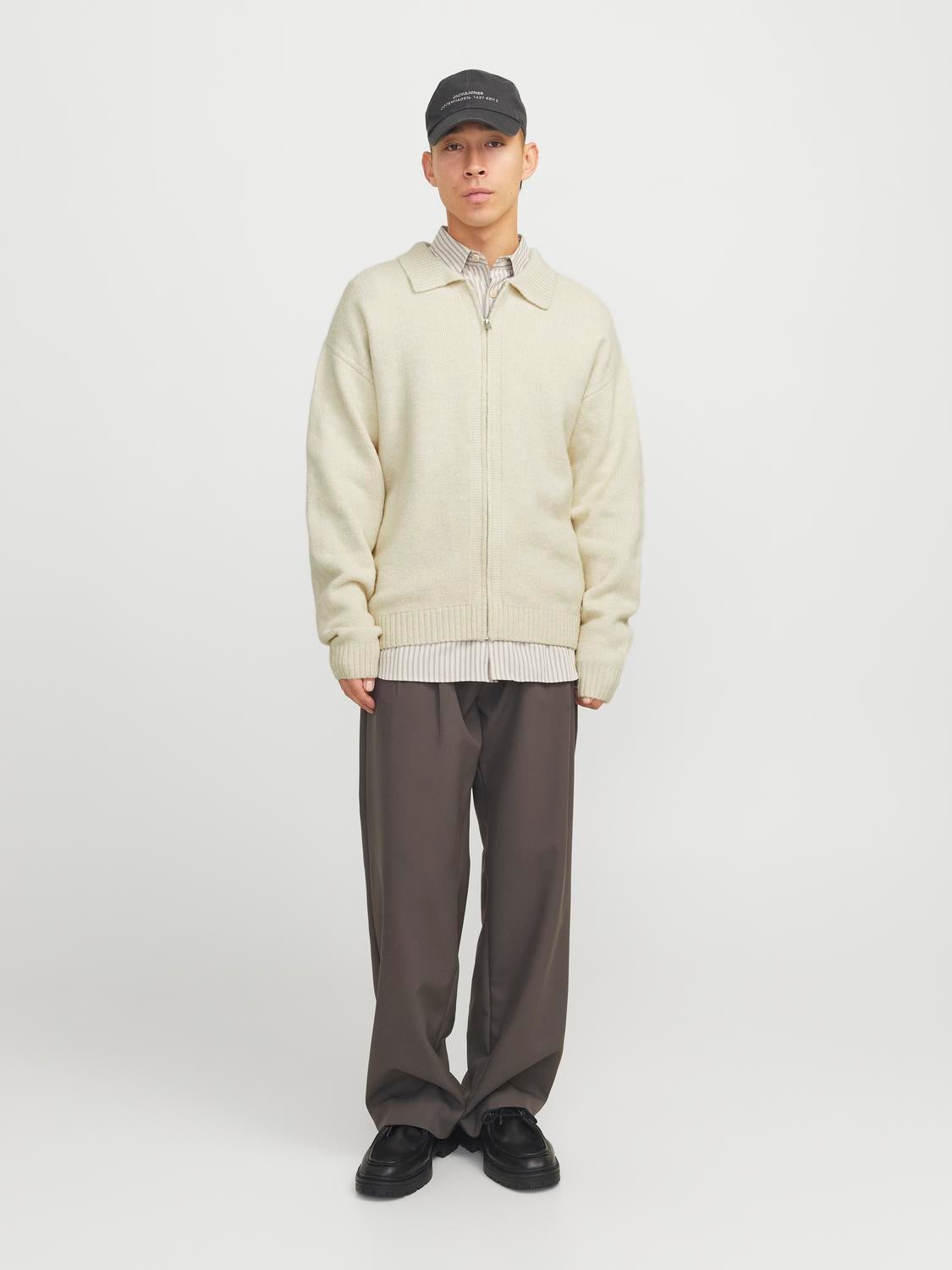 Thumbnail - Einfarbig Strickjacke