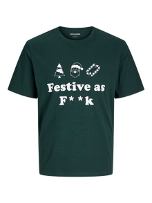 Jack & Jones X-mas T-shirt -Scarab - 12265340