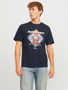 Jack & Jones X-mas Crew neck T-shirt -Sky Captain - 12265361