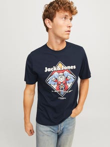 Jack & Jones X-mas Ronde hals T-shirts -Sky Captain - 12265361
