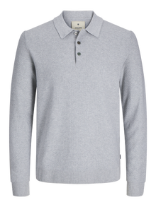 Jack & Jones Effen Polo shirt -Light Grey Melange - 12265396
