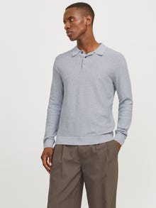 Jack & Jones Effen Polo shirt -Light Grey Melange - 12265396