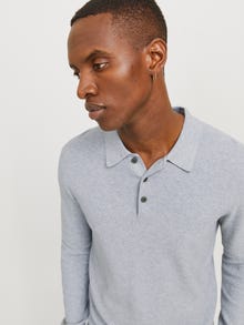 Jack & Jones Effen Polo shirt -Light Grey Melange - 12265396