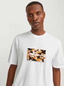 Jack & Jones Tryck T-shirt -Bright White - 12265742