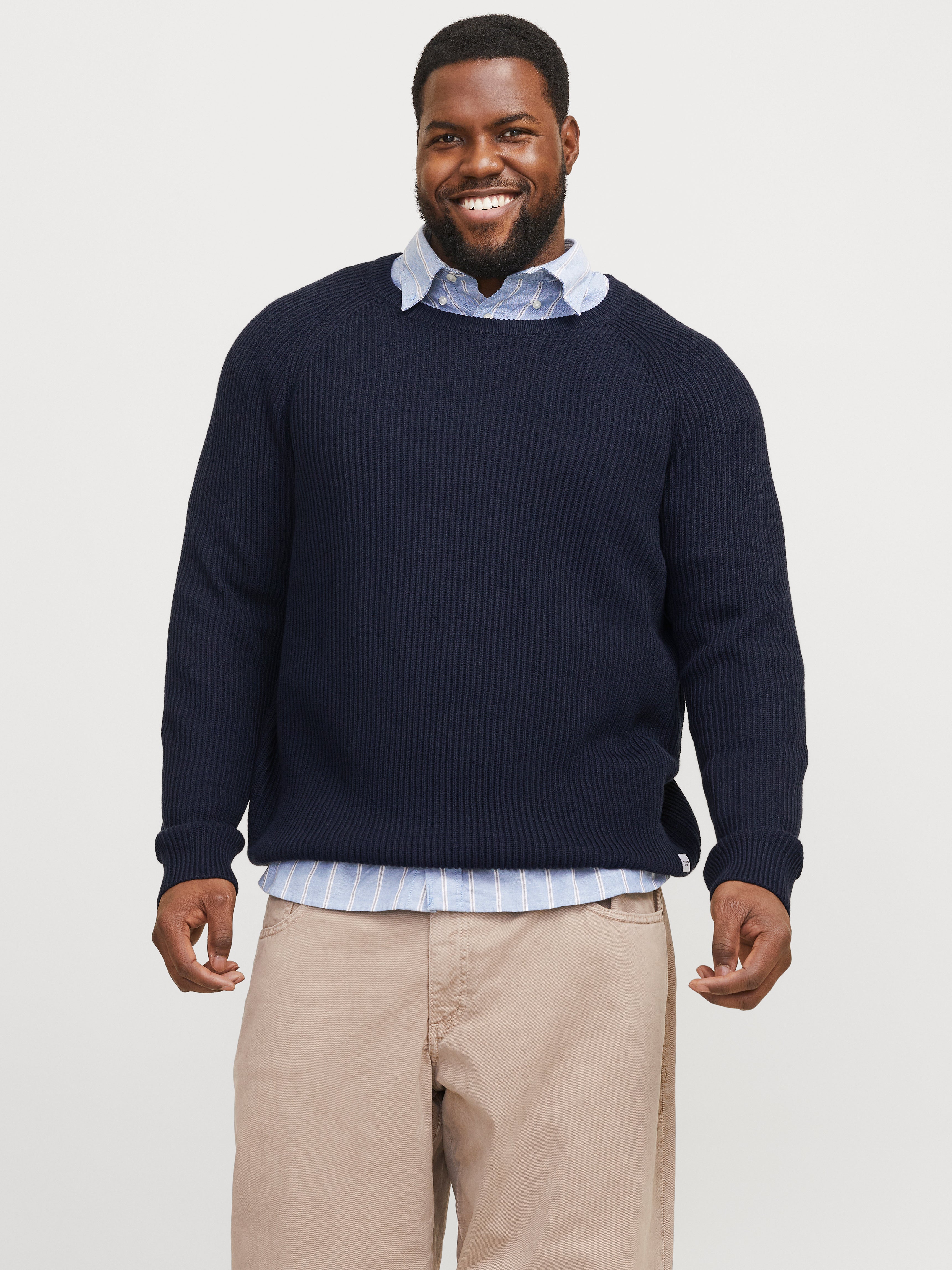 Plus size blue sweater hotsell