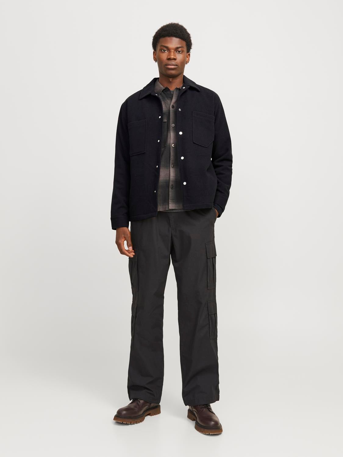 Relaxed Fit Overshirt | Black | Jack & Jones®