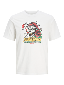 Jack & Jones X-mas Marškinėliai Jaunimui -Bright White - 12266050