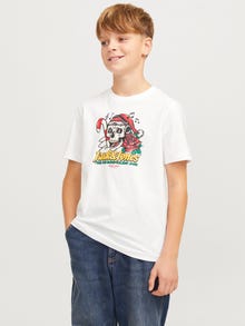 Jack & Jones X-mas Marškinėliai Jaunimui -Bright White - 12266050
