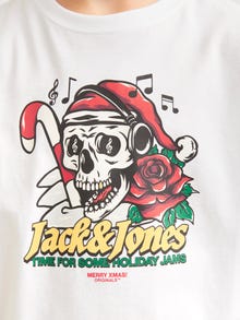 Jack & Jones X-mas Marškinėliai Jaunimui -Bright White - 12266050