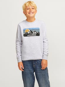 Jack & Jones Painettu Svetari -White Melange - 12266146