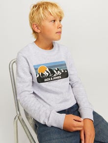 Jack & Jones Painettu Svetari -White Melange - 12266146