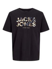 Jack & Jones Logo Pyöreä pääntie T-paita -Black - 12266155