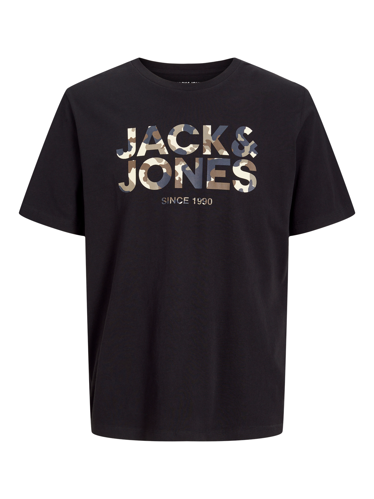 Jack & Jones Logotipas Apskritas kaklas Marškinėliai -Black - 12266155